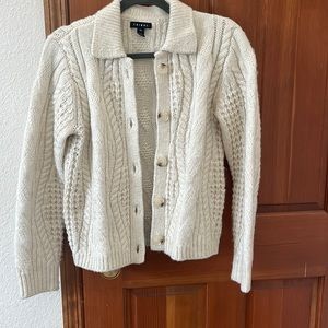 Cream button cardigan